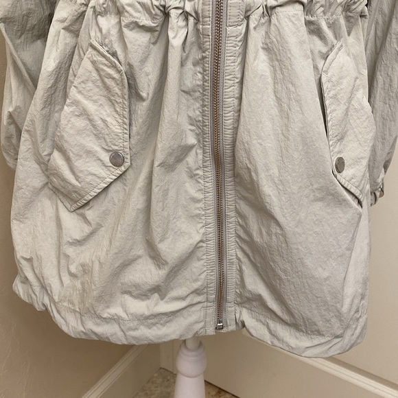 Soia & Kyo rain jacket Womens M windbreaker Anorak Lagenlook lightweight Neutral - Picture 5 of 15